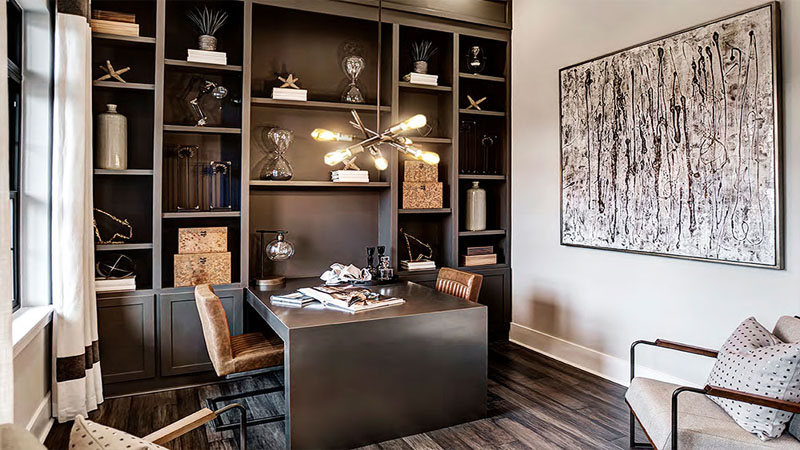 رنگ قهوه ای و چوب در مبلمان اداری