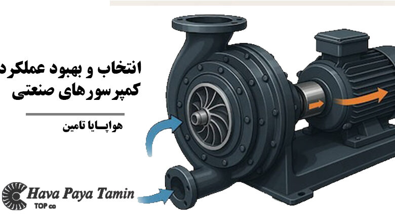 راهنمای جامع انتخاب و بهبود عملکرد کمپرسورهای صنعتی