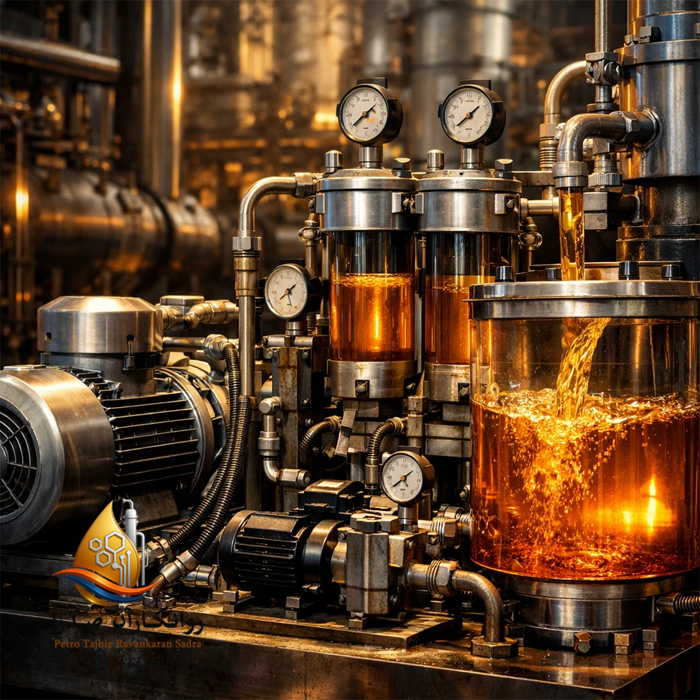 سیستم صنعتی و گردش روغن در فرآیند
