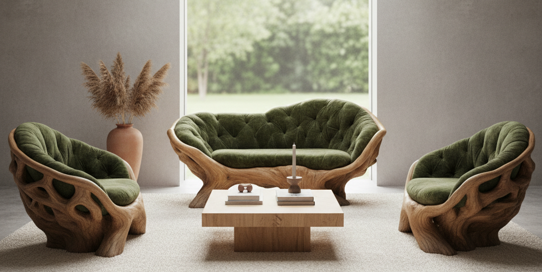 کارگاه تولید مبلمان و مصنوعات چوبی با طراحی های خاص