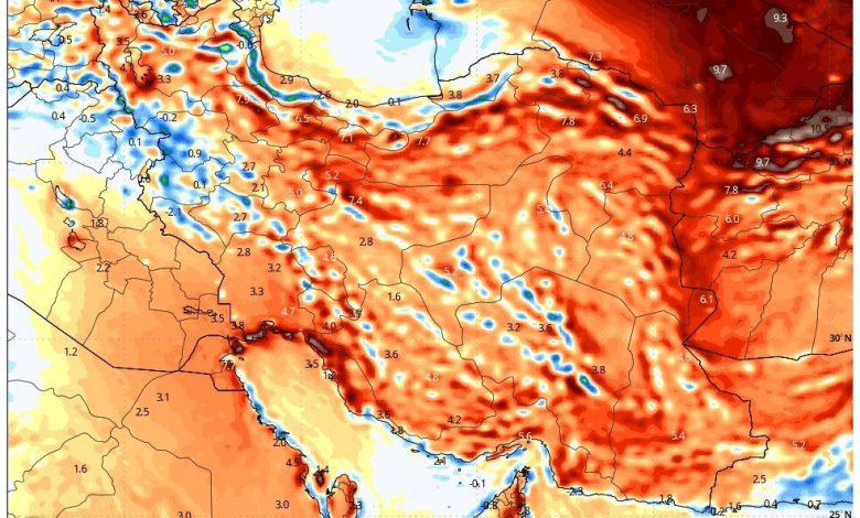 رگبار بارش‌های موسمی در ۲ استان؛ رکورد گرما در ۴ استان شکسته می‌شود