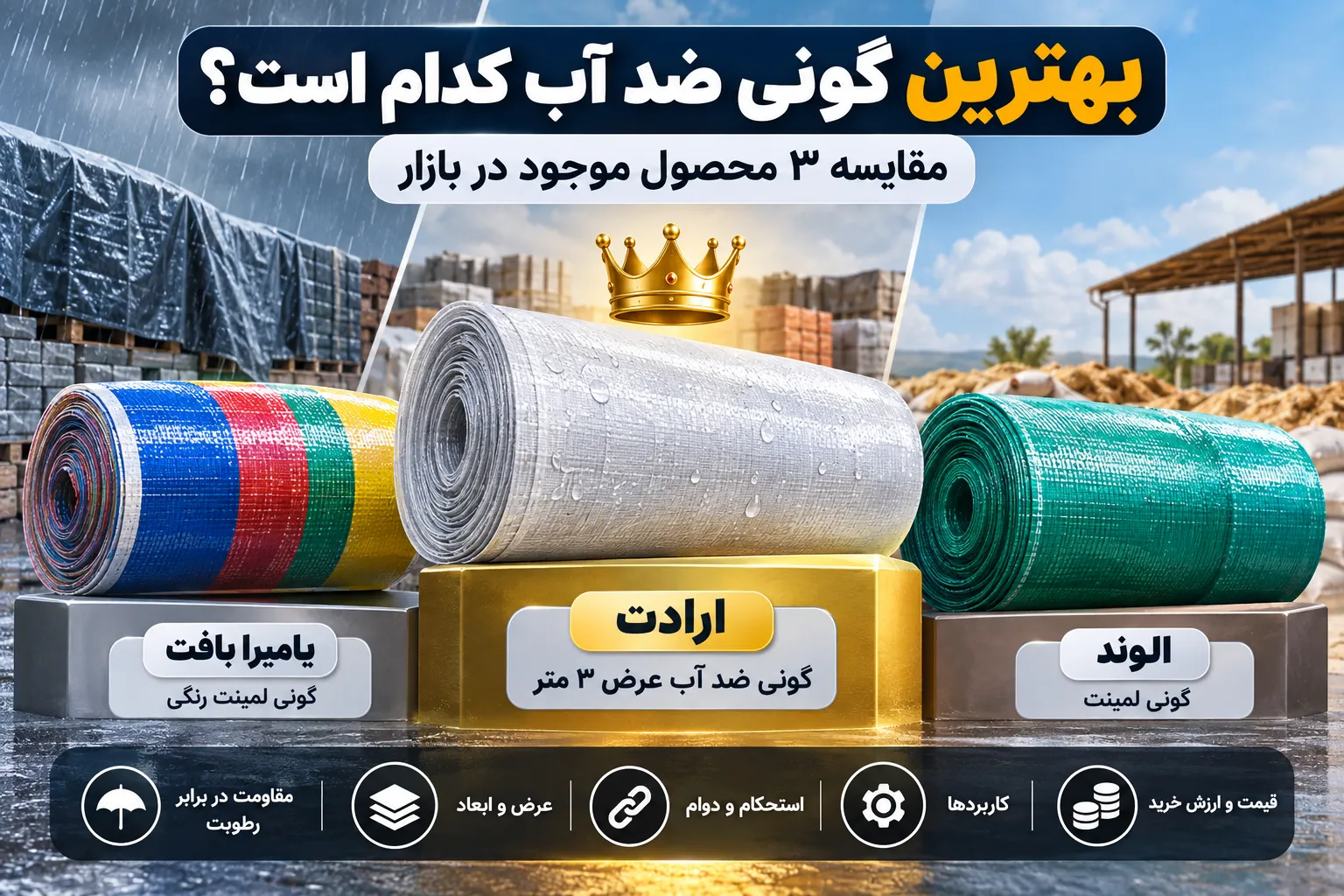 بهترین گونی ضد آب کدام است؟ مقایسه 3 محصول موجود در بازار بهترین گونی ضد آب کدام است؟ مقایسه 3 محصول موجود در بازار