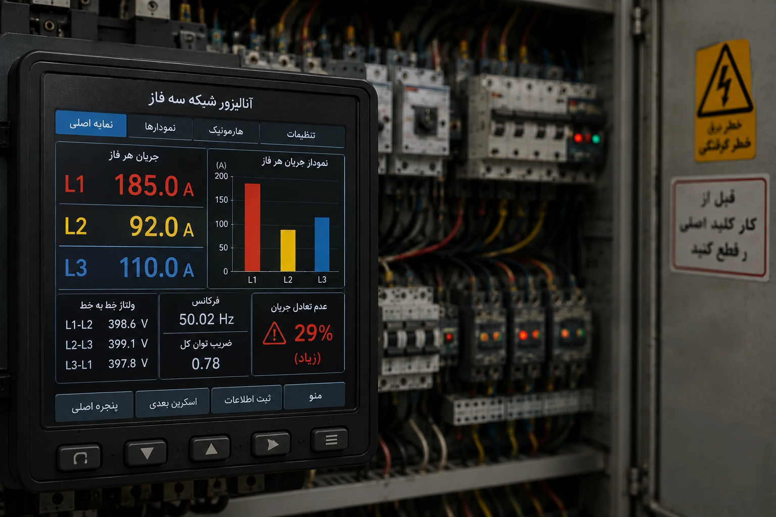 پاور آنالایزر تابلو برق