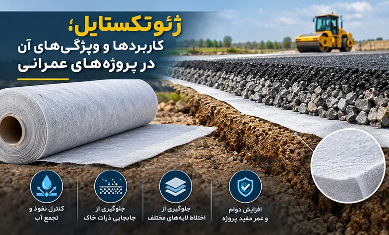 ژئوتکستایل؛ کاربردها و ویژگی‌های آن در پروژه‌های عمرانی