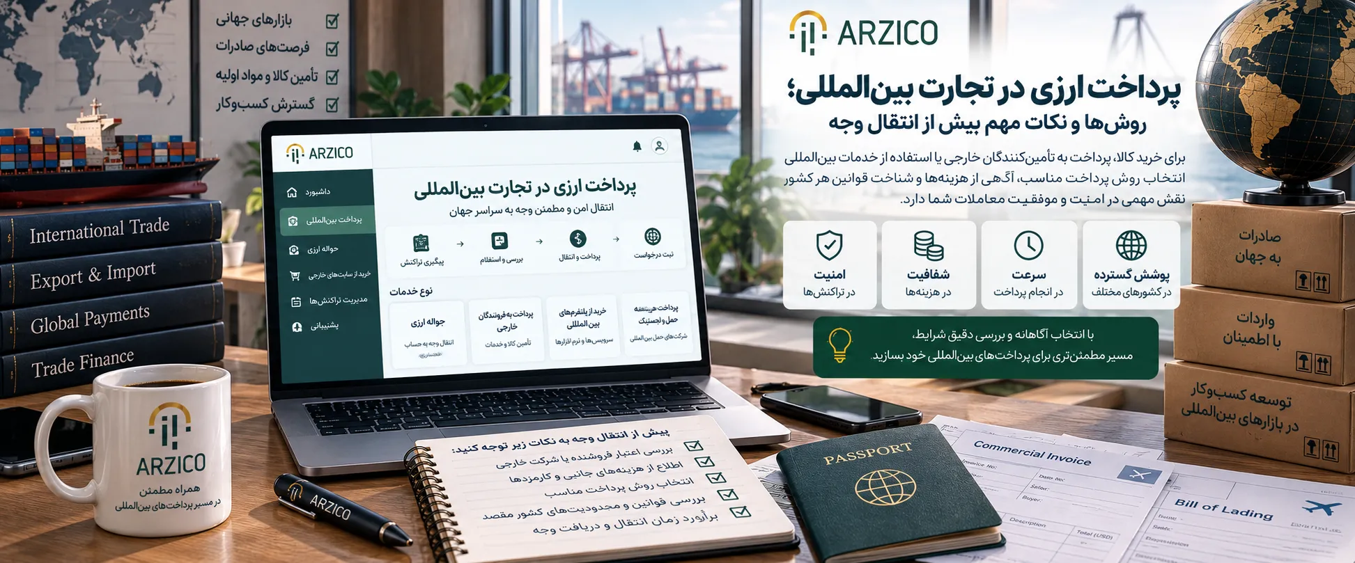 استفاده از خدمات پرداخت بین‌المللی | ارزیکو